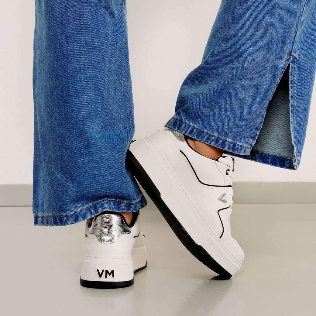 Via Marte Tenis Casual 223007-01 Branco_Milk_Preto_Prata New Floater_Napa_Napa_Metal Dakar2